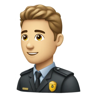 Joven profesional,alegre, transmite seguridad sticker