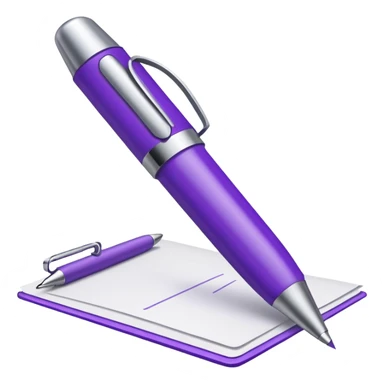 purple pen on paper  sticker