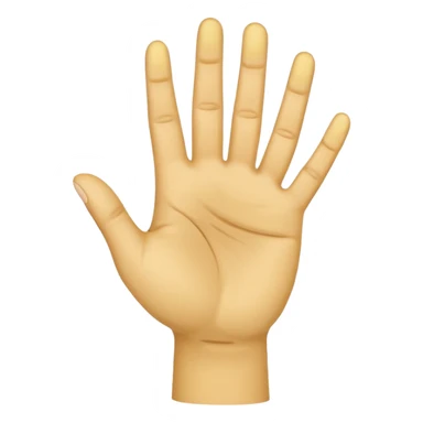 hand needs not be deformed.  NORMAL yellow hand holding up 4 fingers with thumb crossed on palm try again sticker