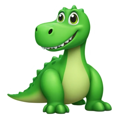 happy green dino sticker
