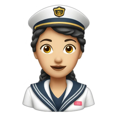 Woman sailor sticker