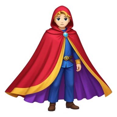  Cape Emoji fantasy pixel art style sticker