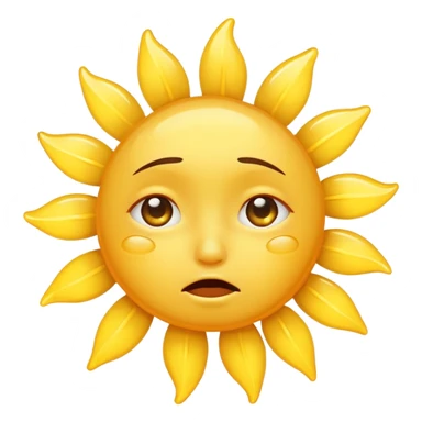 Sun emoji crying sticker