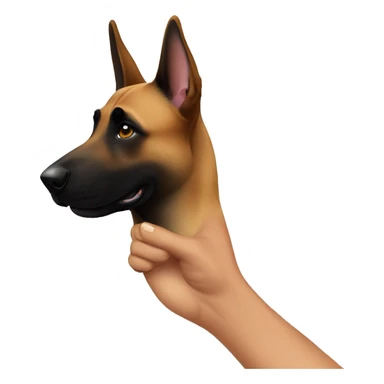 malinois say hello with hand sticker