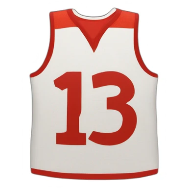 maillot de basket rouge numéro 13  sticker