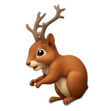 Squirrel with antlers sticker