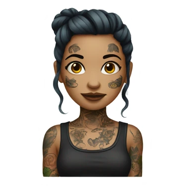 Tattooed girl sticker