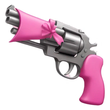 pink gun with bow sticker