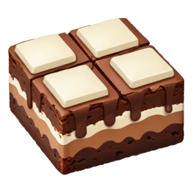 brownie chocolate blanco sticker