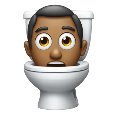 skibidi popping out of toilet sticker