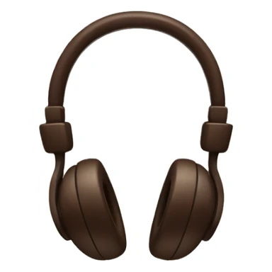 headphones dark brown sticker
