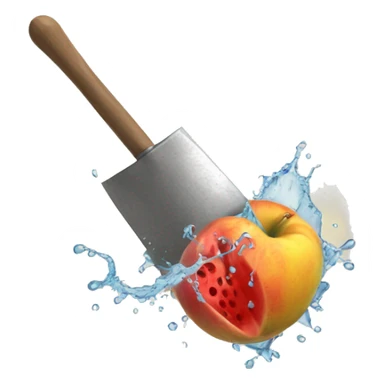 medieval tool splashing fruit sticker