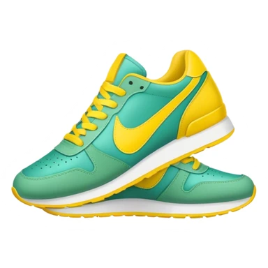 seagreen and yellow sneakers sticker