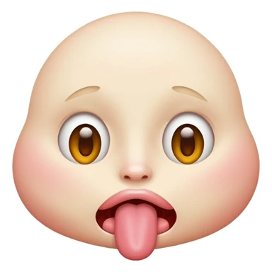 Face with tongue sticking out and rolled back eyes sticker