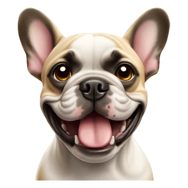 A french bulldog looking happy sticker