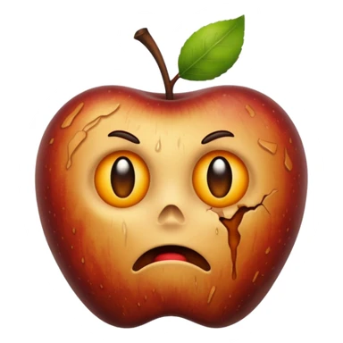 Rotten apple emoji sticker