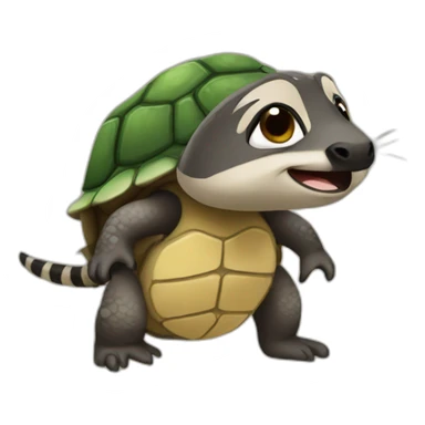 Turtle Racoon sticker
