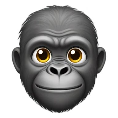 young gorilla with grey face sticker
