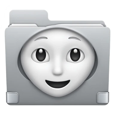 white and gray folder empty 3/4 face sticker