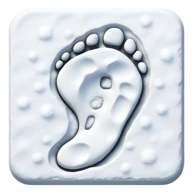 footprint in snow sticker