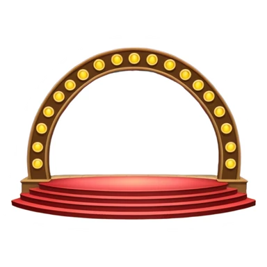 A concert-style stage with colored lights pointing downward. sticker