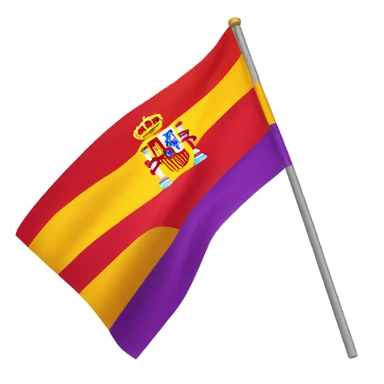 Republic flag of spain red yellow and purple sticker