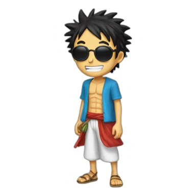 Luffy muslim sunglasses sticker