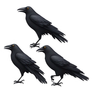 Three crows wearing running shoes sticker