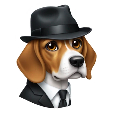 Beagle in suit and fedora  sticker