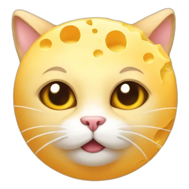 Cat with cheese in head sticker