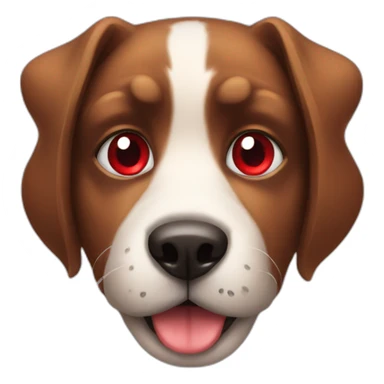 Dog Whit red eyes  sticker