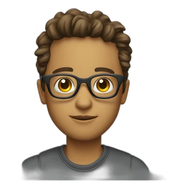 Young bot with glases sticker