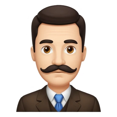 Man with a really big mustache sticker