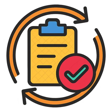 habit symbol, color outline icon style sticker