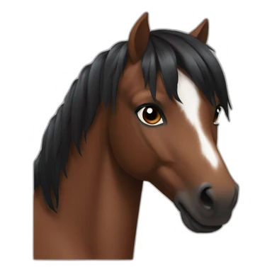 bay horse with black mane and brown eyes sticker