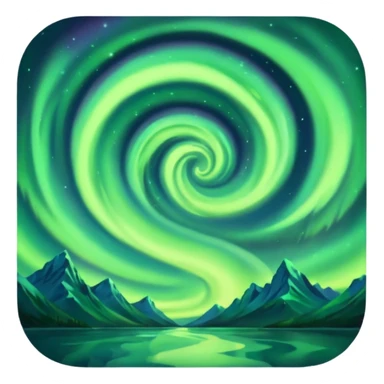 Northern lights sticker