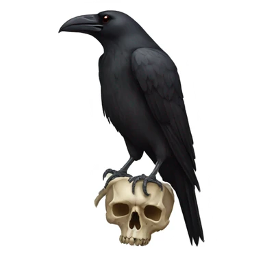 Crow's skull sticker