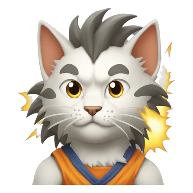 Cat Goku super Saiyan  sticker