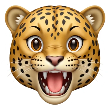 Leopard roar sticker