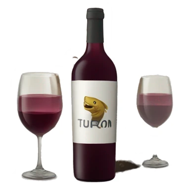 tiburon copa de vino sticker