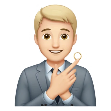 Guy proposing ￼ sticker