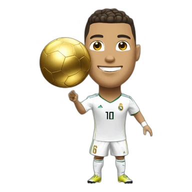 Ronaldo with ballon d'or sticker