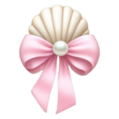 Pearl shell and light pink bow sticker