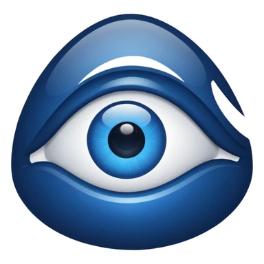 eye symbol, dark blue, minimal sticker