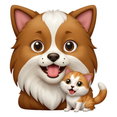 Dog Eating a cat sticker