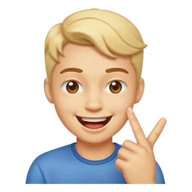 Un emoji coqueta mordiéndose el dedo sticker