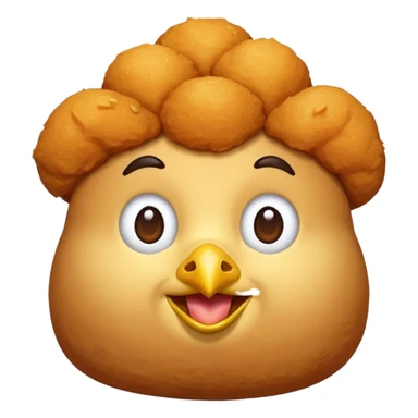 Make an emoji of a chicken nugget sticker