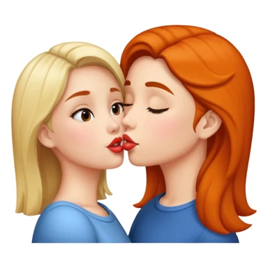 Mujer de talla baja dando un beso  sticker