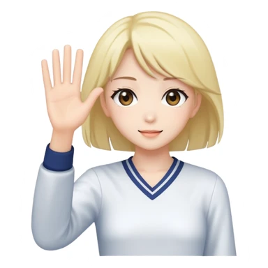 anime girl hi sticker