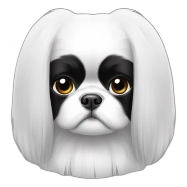 Japanese chin black & white sticker